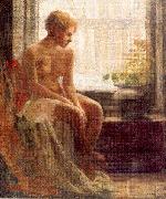 Mulhaupt, Frederick John Nude Seated by a Window Spain oil painting reproduction